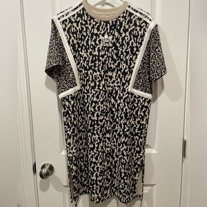 ADIDAS- leopard print 3 stripes dress